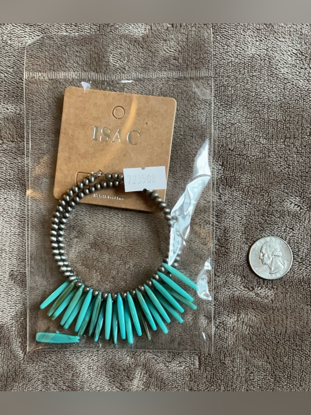 Turquoise Spike Bead Earrings